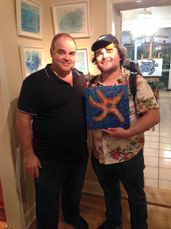 Fighting Sea Level Rise: Thanking Jack Black for stopping by our house. We hung in the backyard for a couple of hours drinking cafecitos and talking about the impact of sea level rise in Miami and beyond... The actor was on an environmental journey for his Years of Living Dangerously show on National Geographic. 